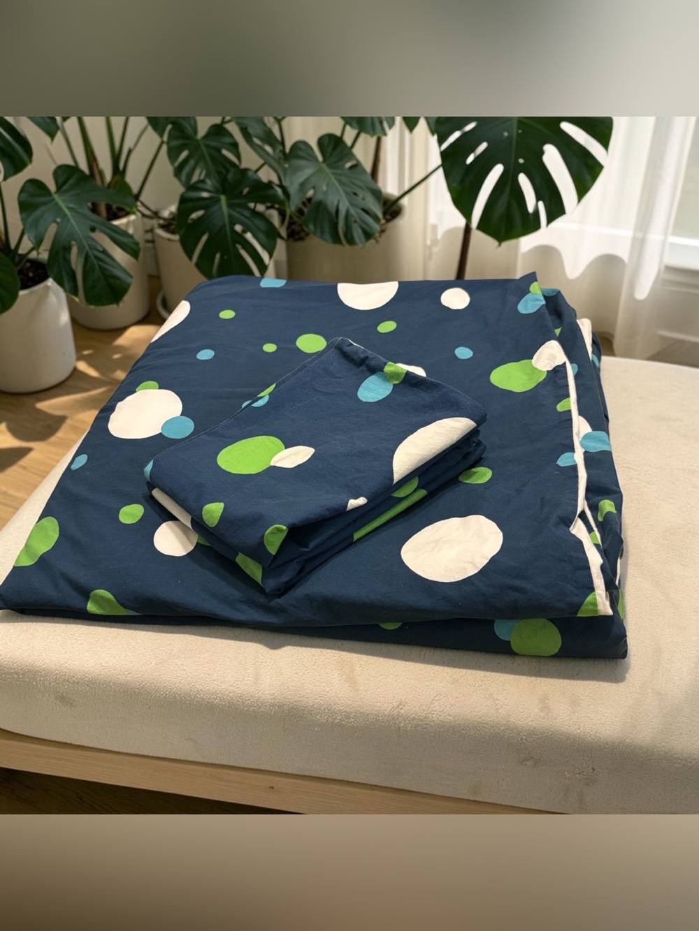 Pottery Barn Teen Bubble Pop Dottie Duvet Comforter 2 Pillow Cases Queen Full